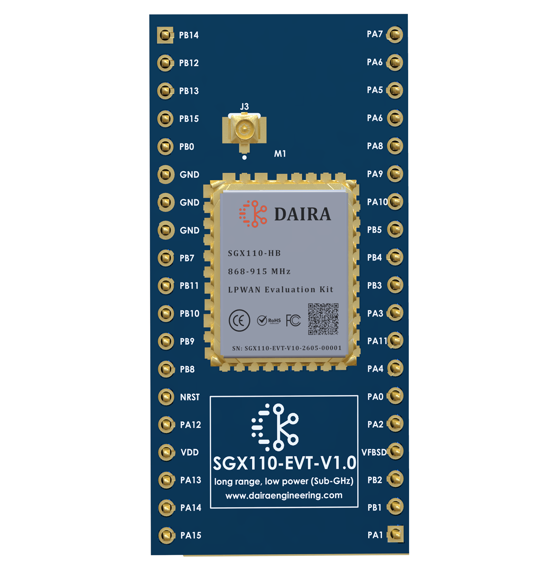 SGX110 Module Evaluation Kit (SGX110-EVT)